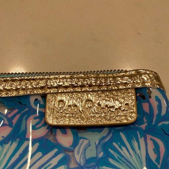 Floral Blue and Pink Plastic Clutch - Picture 2 of 9